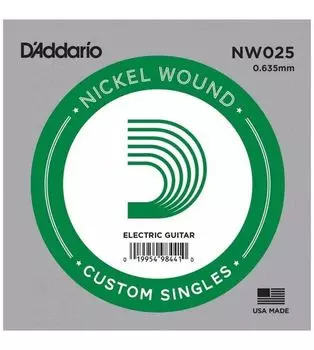 Струна одиночная для электрогитары D'ADDARIO NW025