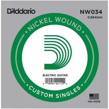 Струна одиночная для электрогитары D'ADDARIO NW034