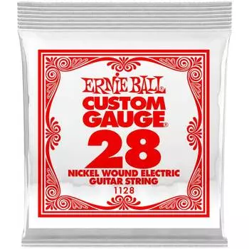 Струна одиночная для электрогитары ERNIE BALL 1128 Nickel Wound .028