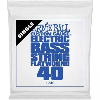 Струна одиночная для бас-гитары ERNIE BALL 1740 Flatwound .040