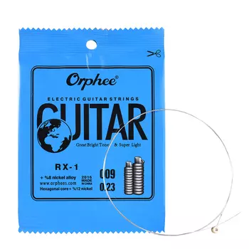 Струна первая Orphee RX-1 (009) для электрогитар