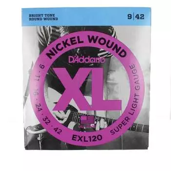 Струны D`Addario EXL120 для электрогитары
