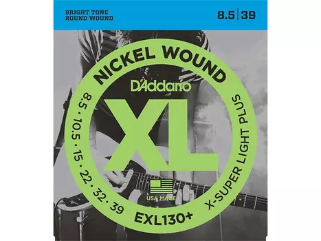 Струны D'Addario EXL130+ Nickel Wound 8.5-39 для электрогитары