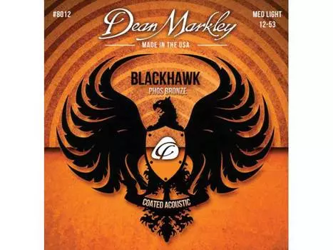 Струны Dean Markley DM8012 Blackhawk Pure Bronze 12-53 для акустической гитары