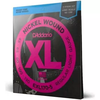 Струны для 5 струнной бас-гитары D'ADDARIO EXL170 5