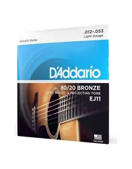 Струны для акустической гитары D'ADDARIO EJ11