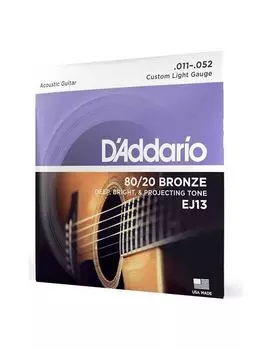 Струны для акустической гитары D'ADDARIO EJ13