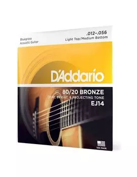 Струны для акустической гитары D'ADDARIO EJ14
