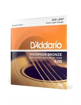 Струны для акустической гитары D'ADDARIO EJ15