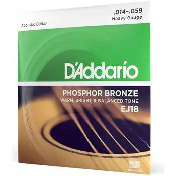 Струны для акустической гитары D'ADDARIO EJ18