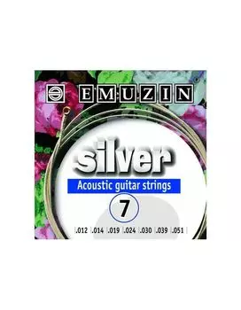 Струны для акустической гитары EMUZIN SILVER 7А222