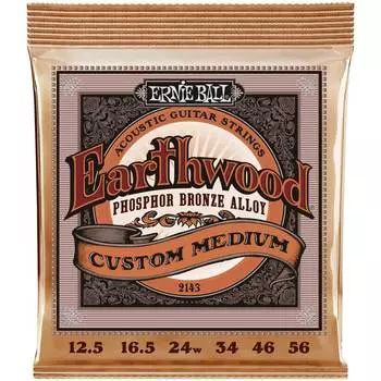 Струны для акустической гитары ERNIE BALL 2143 Earthwood Phosphor Bronze Custom Medium 12.5-56