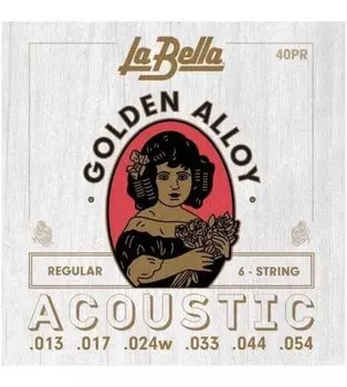 Струны для акустической гитары LA BELLA 40 PR
