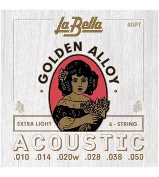 Струны для акустической гитары LA BELLA 40 PT