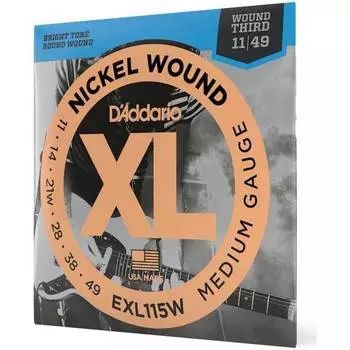 Струны для электрогитары D'ADDARIO EXL115W