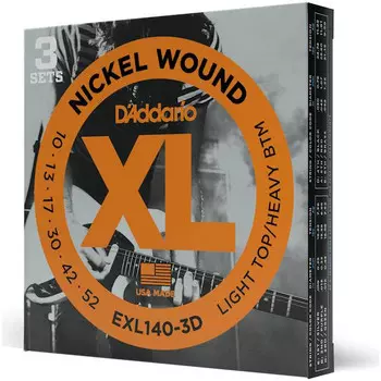 Струны для электрогитары D'ADDARIO EXL140 3D