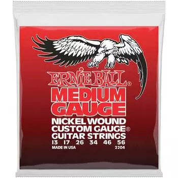 Струны для электрогитары ERNIE BALL 2204 Nickel Wound Medium 13-56