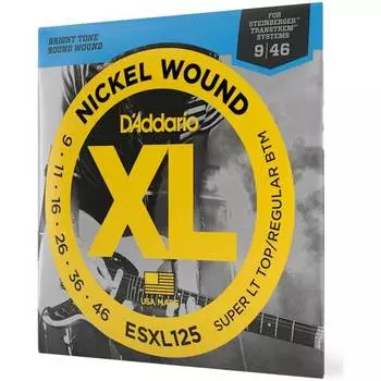 Струны для электрогитары headless D'ADDARIO ESXL125