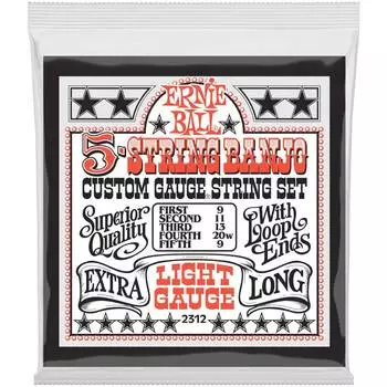 Струны для банджо ERNIE BALL 2312 Stainless Steel Light 9-9