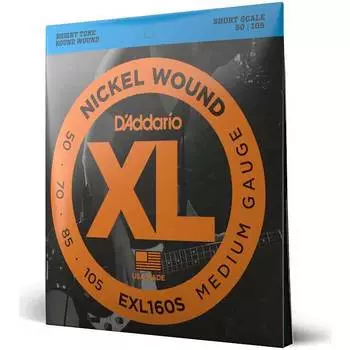 Струны для бас-гитары D'ADDARIO EXL160 S