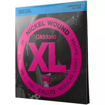 Струны для бас-гитары D'ADDARIO EXL170