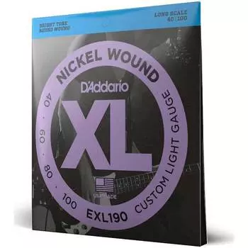 Струны для бас-гитары D'ADDARIO EXL190