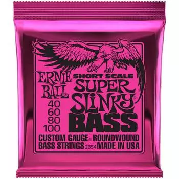 Струны для бас-гитары ERNIE BALL 2854 Nickel Wound Slinky Super Short Scale 40-100