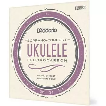 Струны для укулеле концерт D'ADDARIO EJ99SC