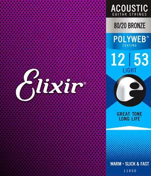Струны Elixir 11050 POLYWEB 12-53 бронза для акустической гитары