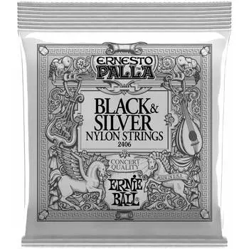 Струны ERNIE BALL 2406 Ernesto Palla Black&amp;Silver Nylon Medium 28-42 для классической гитары
