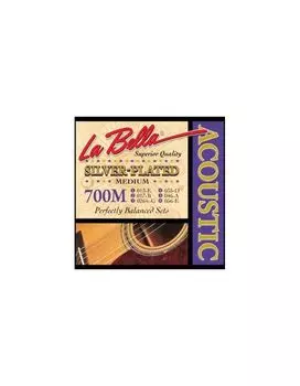 Струны La Bella 700M Silver-Plated 13-56 посеребренные для акустической гитары