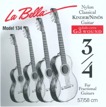 Струны La Bella FG134 нейлон для классической гитары 3/4