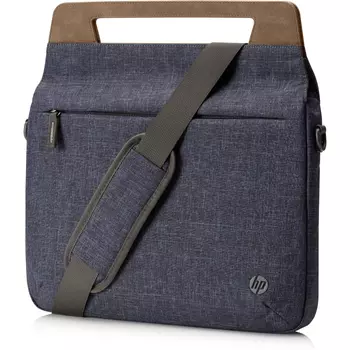Сумка для ноутбука HP 14" RENEW Brief Case синий/коричневый пластик (1A215AA)