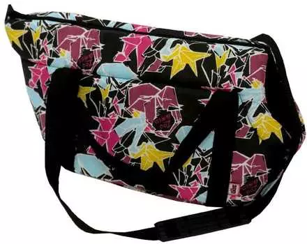 Сумка-переноска для животных "Оригами" поплин №1 33*20*18 см черная 550613