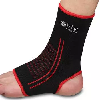 Суппорт голеностопа эластичный INDIGO 902 КС S Черно-красный