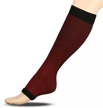 Суппорт голеностопа эластичный удлиненный RSC ЛВ20-02 M Черно-красный