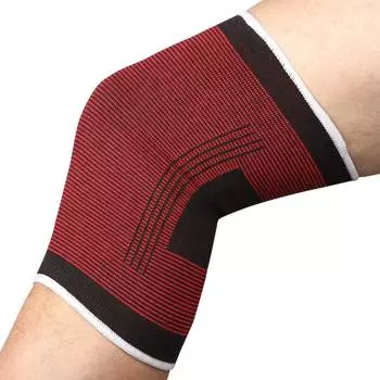 Суппорт колена эластичный INDIGO 2001A-TSP L Черно-красный