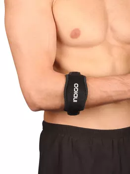 Суппорт локтя (ремень) неопреновый INDIGO IN274 Универсальный Черно-красный