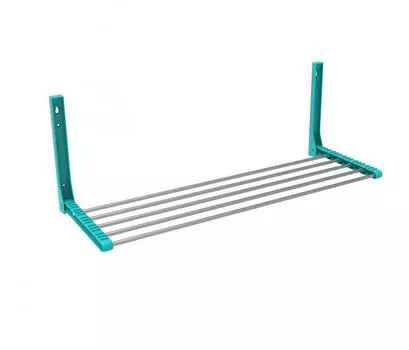 Сушилка д/белья 80 настенная, складная, бирюза/серый, 4,0 м СН80