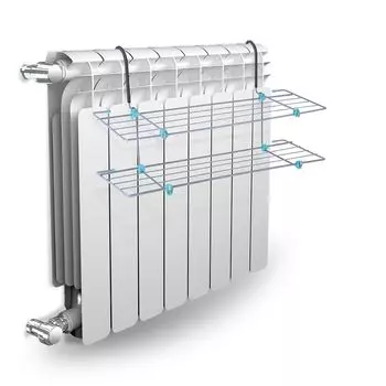 Сушилка д/белья на батарею "Ника" 6,2 м с 2 полками СБ6-65