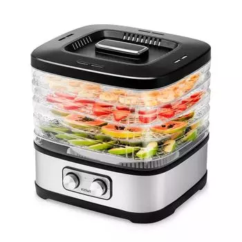 Сушка для фруктов и овощей Kitfort КТ-1940 5под. 240Вт серебристый