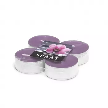 Свеча АРОМА МАКСИ ЧАЙНЫЕ 4шт Дикая орхидея (10ч) SPAAS