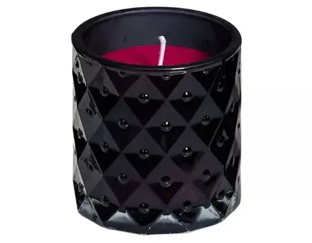 Свеча арома в стакане ЧЕРНАЯ ТЕКСТУРА SPAAS