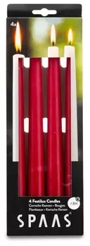 Свечи АНТИК 25см 4шт красные (8ч) SPAAS