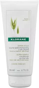 Сверхмягкий бальзам-ополаскиватель Klorane для всех типов волос с молочком овса 200 мл