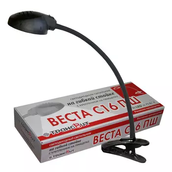 Светильник настольный Трансвит Веста С16 ПШ (VESTAC16-PSH/BL) черный