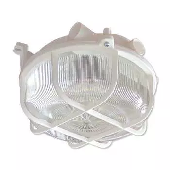 Светильник НПП 03-100-007 Креа круг 1х100Вт E27 IP44 корпус с решеткой бел. Элетех 1005500877