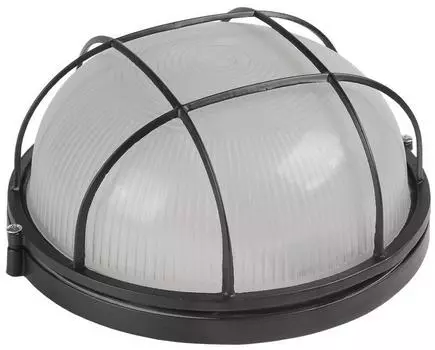 Светильник НПП 1302 60Вт E27 IP54 черн. круг с решеткой ИЭК LNPP0-1302-1-060-K02