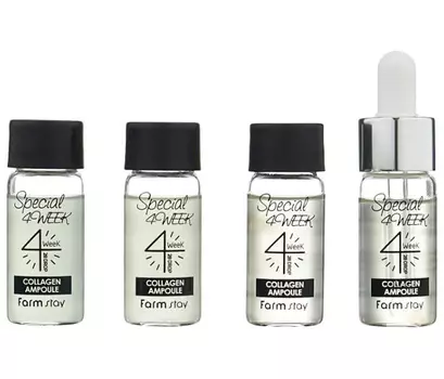 Сыворотка ампульная антивозрастная с коллагеном 10мл*4шт FarmStay Special 4-week Collagen Ampoule, 10ml*4pcs