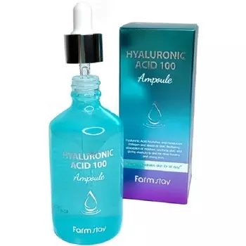 Сыворотка ампульная с гиалуроновой кислотой FarmStay Hyaluronic Acid 100 Ampoule, 100ml